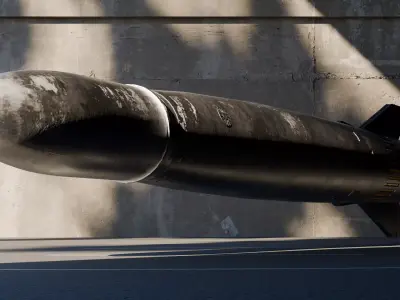 Space Ballistic Missile 3D Model Sci-Fi Tactical Weapon 3D model