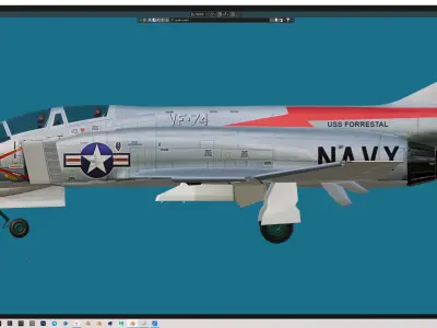 F-4E fighter Free 3D model