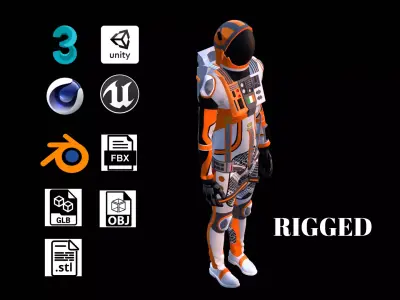 Astronaut Spacesuit  Ireland 3D model