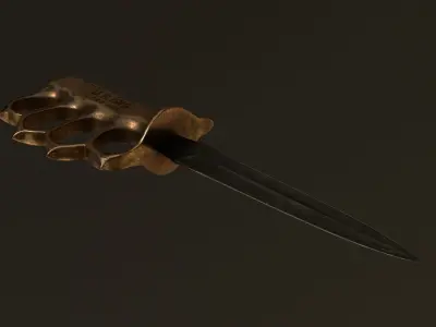 1918 mark I trench knife - Low Poly Low-poly 3D model