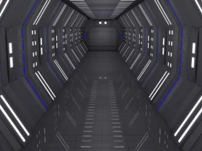 Sci Fi Corridor  3D model 70