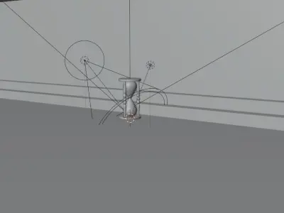 Wooden Hourglass 3D model