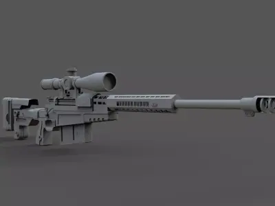AX 50 sniper  3D model