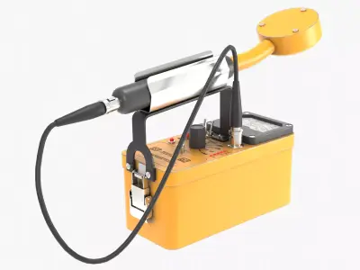 Radiation Survey Meter Low-poly 3D model