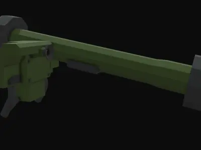 Javelin Missile Launcher Low Poly Low-poly 3D model