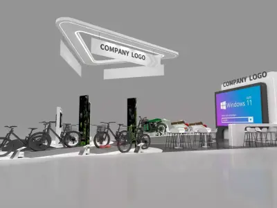Electric bicycle exhibition 3D model