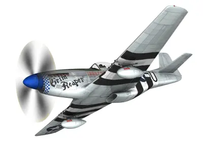 North American P-51D Mustang - Grim Reaper 3D model