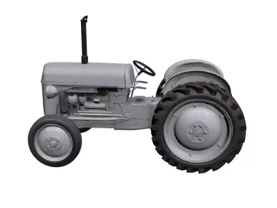 1950s Vintage Farm Tractor Classic Agricultural Machine 3D model