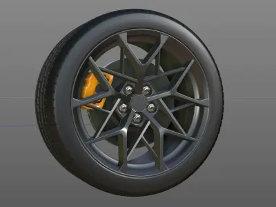 Mustang mach 1 wheels 3D model