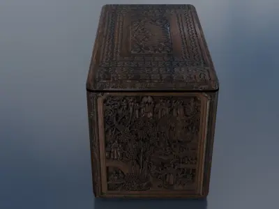 Ornate Box Low-poly 3D model