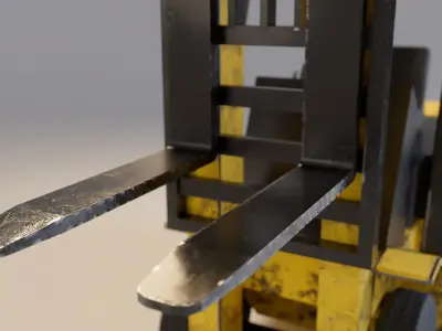 Industrial Counterbalance Forklift Low-poly 3D model purchase