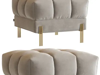 Sienna Grey Stool 3D model