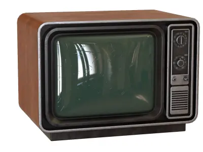 Old TV Low-poly 3D model