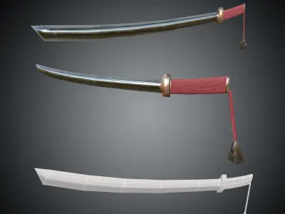 MU Online Lowpoly Swords pack 1 Low-poly 3D model
