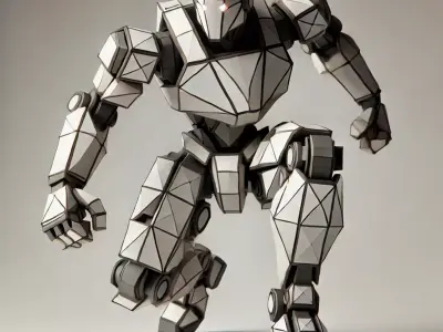 Low-Poly Combat Robot 3D model