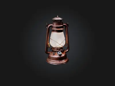 Gas Lantern Low-poly 3D model