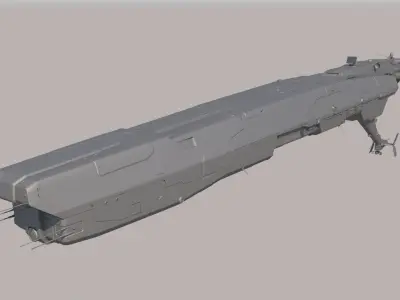 SpaceShip 3D model 9