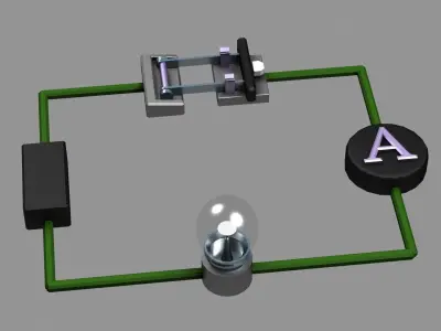 toggle switch button tumbler electrical Experiment 3D model