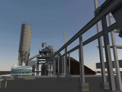 Cement plant layout  3D model