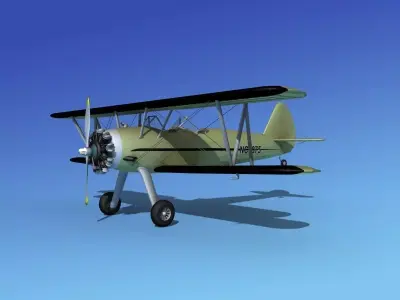 Stearman PT-17 Kaydet V09 3D model