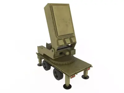 High-Power Microwave Anti-Drone System Low-poly 3D model