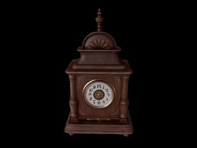 Clock old Low-poly 3D model