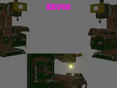 Milling machine Low-poly 3D model purchase