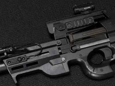 SureFire Flashlight Weapon Attachment Low-poly 3D model