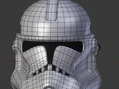 Clone Trooper Helmet Low-poly 3D model