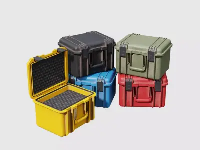 Low Poly PBR Military Case 02 Low-poly 3D model