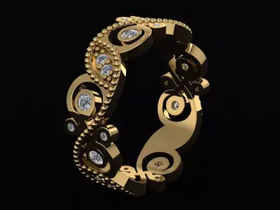 Openwork  designed ring 3D print model