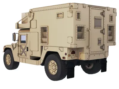 Humvee Military M1113 Shelter 2005 3D model