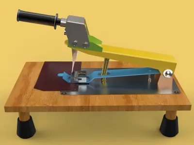 LEATHER HOLE PUNCHER PLIERS 3D model