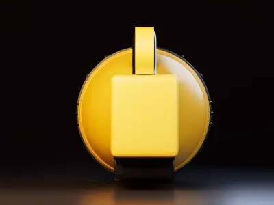 Industrial Handheld Flashlight 3D model