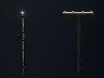 Pipe weapon Low-poly 3D model