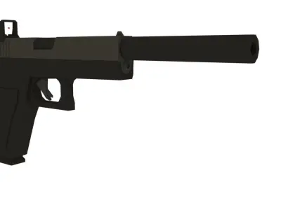Low Poly Glock 17 Low-poly 3D model