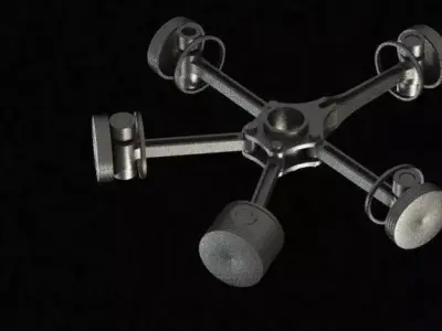 articulated rod master rod Free 3D model