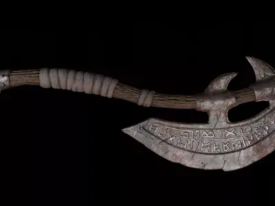 Viking Axe Low-poly 3D model Low-poly 3D model
