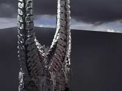 Alien Spine Tower  3D model