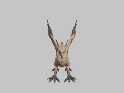 Fantasy Griffin Character Low-poly 3D model