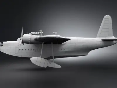 Short Sunderland Scale model 3D print model