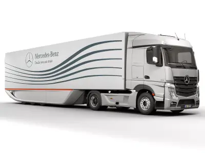 Mercedes Actros Aero Trailer 2012 3D model