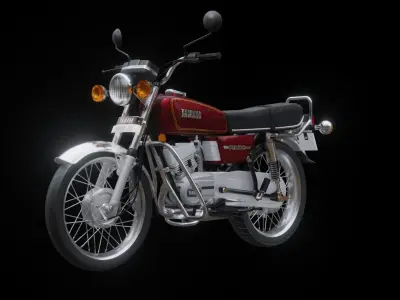 Yamaha rx 100 Low-poly 3D model