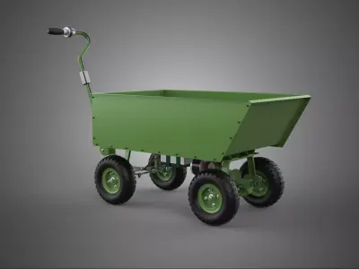 MILITARY ARMY TRANSPORT ELECTRIC HAUL CARRIER CART TROLLEY WAGON 3D model