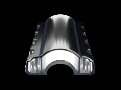 V6 Engine Oil Pan Dimension Accurate 3D Model Low-poly 3D model