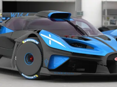Bugatti Bolide 2021 Opening doors 3D model