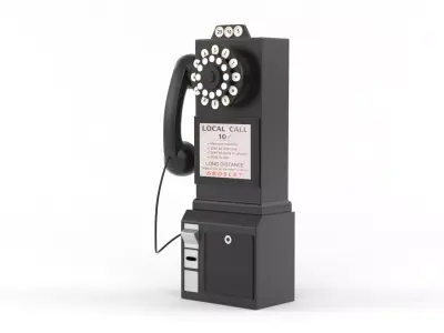 Classic Pay Phone 3D model