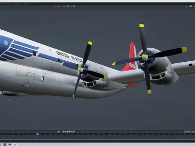 C-97 transport plane Free 3D model
