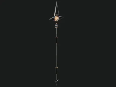 3D Fantasy Spear 03 Glow With PBR Low-poly 3D model