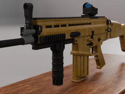 Scar-H rifle 3D model
